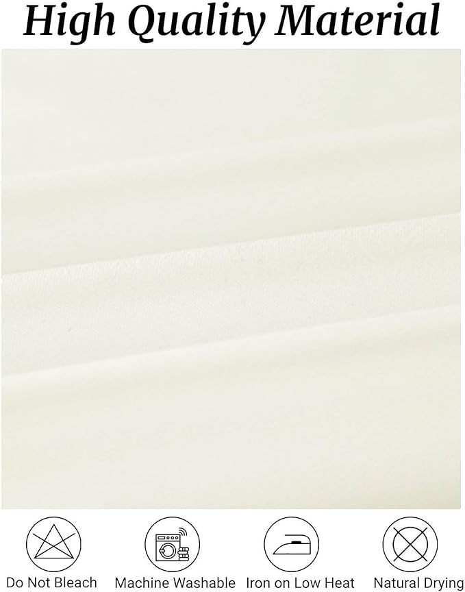 Fokitut 6 Pack Round Tablecloth, 120 Inch, Stain Resistant and Wrinkle Polyester Table Cloth, Fabric Table Cover for Kitchen Dining, Wedding, Party, Holiday Dinner-Ivory