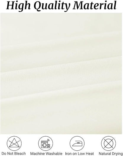 Fokitut 6 Pack Round Tablecloth, 120 Inch, Stain Resistant and Wrinkle Polyester Table Cloth, Fabric Table Cover for Kitchen Dining, Wedding, Party, Holiday Dinner-Ivory