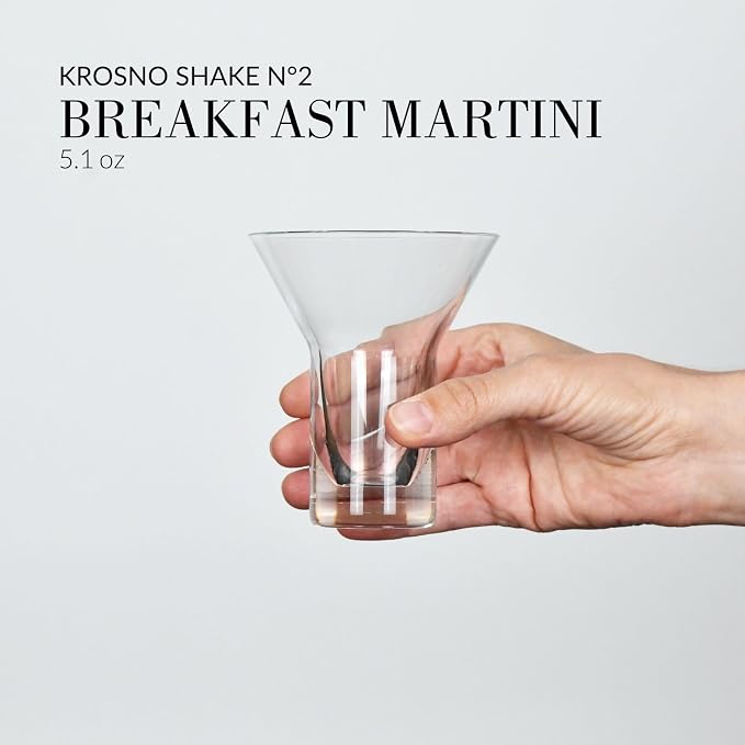 Krosno Cocktail Drinking Glasses, 5.1 Oz, SHAKE N°2, Breakfast Martini - Image 4