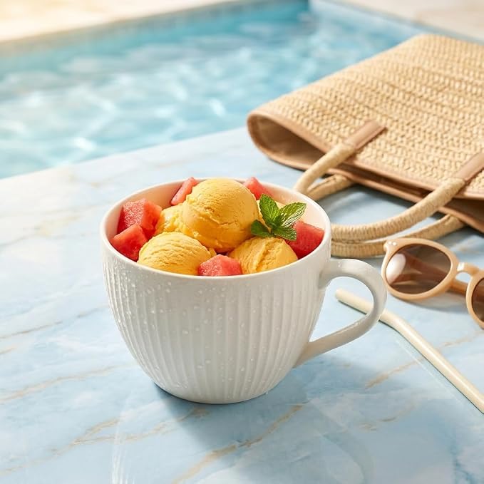 24oz Soup Mug with Handle & Lid, Microwave Soup Bowl/Cup, Ice Cream and - Image 7