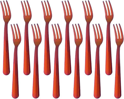 Oyster Fork Set of 12, 5.4 Inch Stainless Steel Cocktail Forks, 3 Tines Mini by KitchenDining