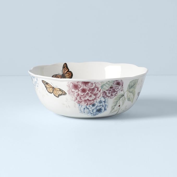 Lenox Butterfly Meadow Hydrangea Large Serve Bowl, 2.70 LB, microwave safe | - Image 3