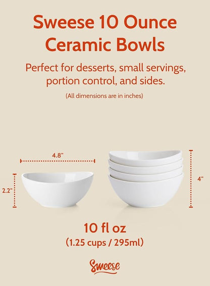 Sweese Porcelain Bowls Set 5 Inch, 10 oz - Image 2