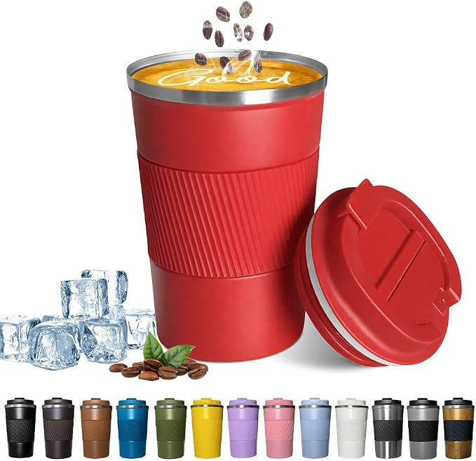 Insulated Travel Coffee Mug, Stainless Steel Coffee Cup by YINBAOGE