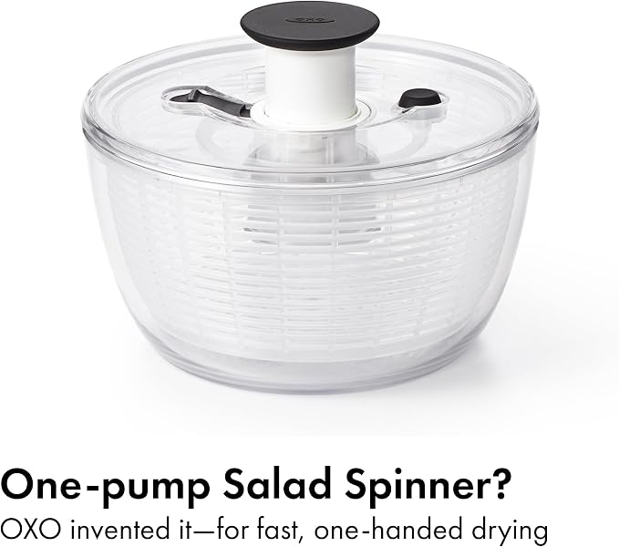 OXO Good Grips Small Salad & Herb Spinner, Vegetable Washer - Image 2