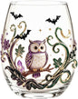 Halloween Printed Glass Cup, Ghost Pumpkin Themed Handleless Drinking Tumbler by Unknown