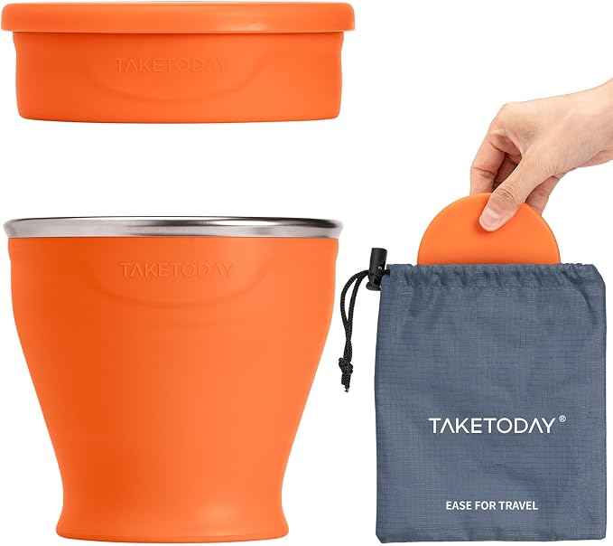 TakeToday Collapsible Cup 8 oz, Foldable by TAKETODAY
