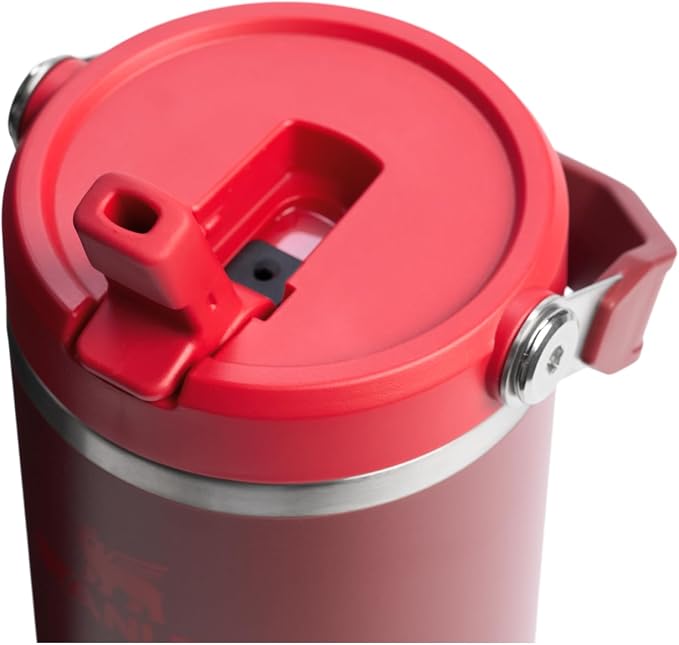 STANLEY IceFlow 2.0 Flip Straw Tumbler, 30 oz, Cranberry | Easy Carry Handle | - Image 2