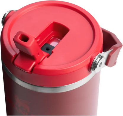 STANLEY IceFlow 2.0 Flip Straw Tumbler, 30 oz, Cranberry | Easy Carry Handle | - Image 2