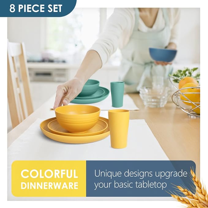Teivio 32-Piece Plates and Bowls Sets - Image 5