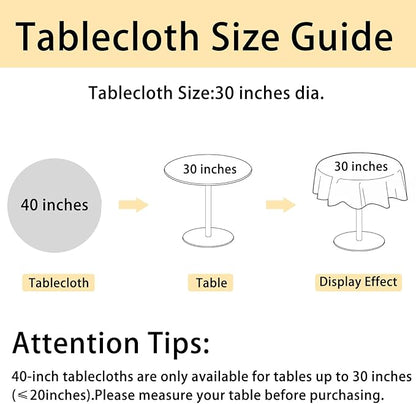 JIUZHEN Round Textured Table Cloth Linen Wrinkle Free Stain Resistant Farmhouse Decorative Circular Tablecloth for Kitchen, Dining, Party, Wedding, Outdoor Use (40 Inch Round,Champagne)