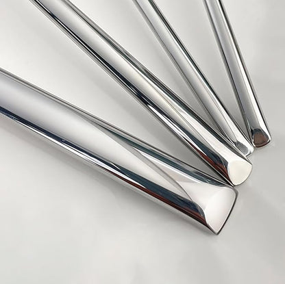 Silverware Set for 4 Modern 16 Piece 18/10 Stainless Steel Square Flatware Set Nice Weight Mirror Polished Kitchen Utensils Cutlery Sets for Home Restaurant Wedding Tableware Dishwasher Safe