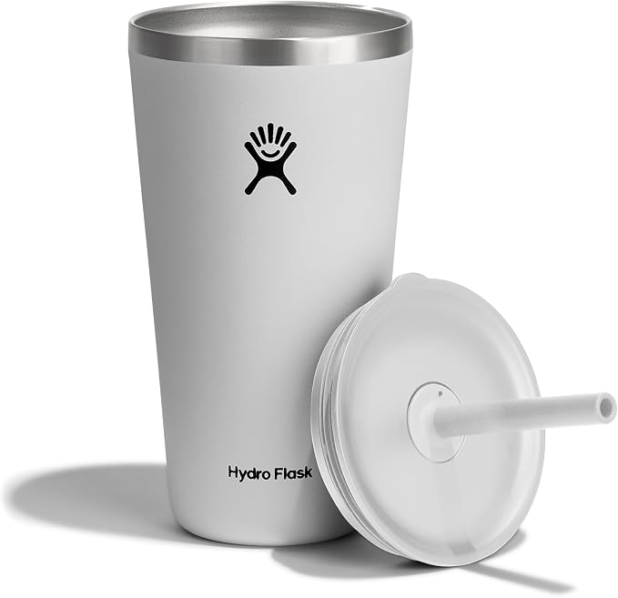 28 OZ All Around Tumbler Straw LID White - Image 3