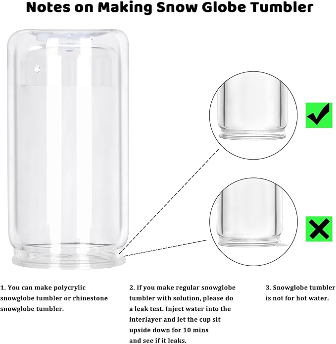 12 Pack Acrylic Snow Globe Tumbler - Image 4