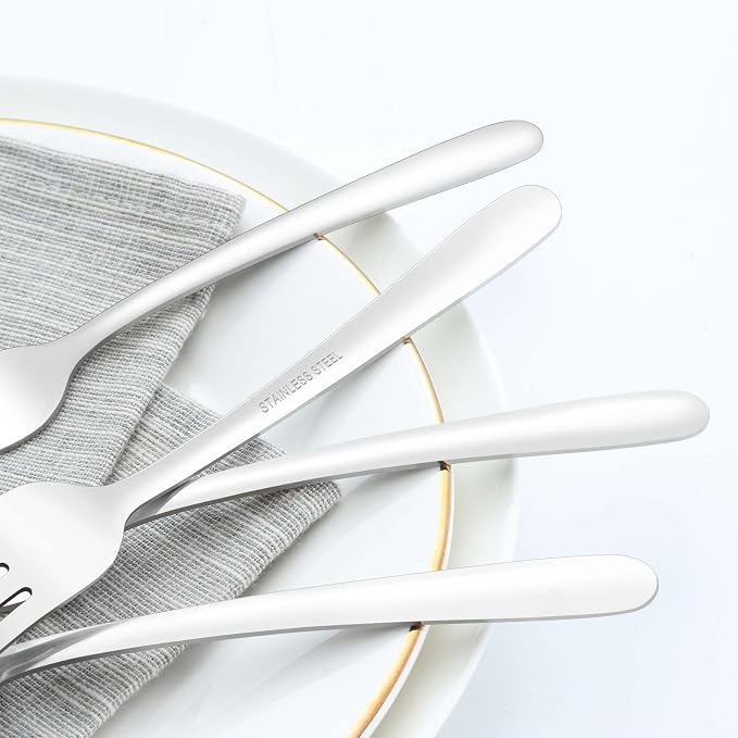 36 Piece Salad Forks, 7 Inch Small Forks in Stainless Steel mirror polished and - Image 4