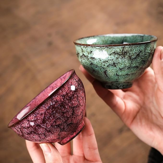 5Pcs Ceramic Tea Cup Set, 4oz Chinese Tea Cups - Image 4