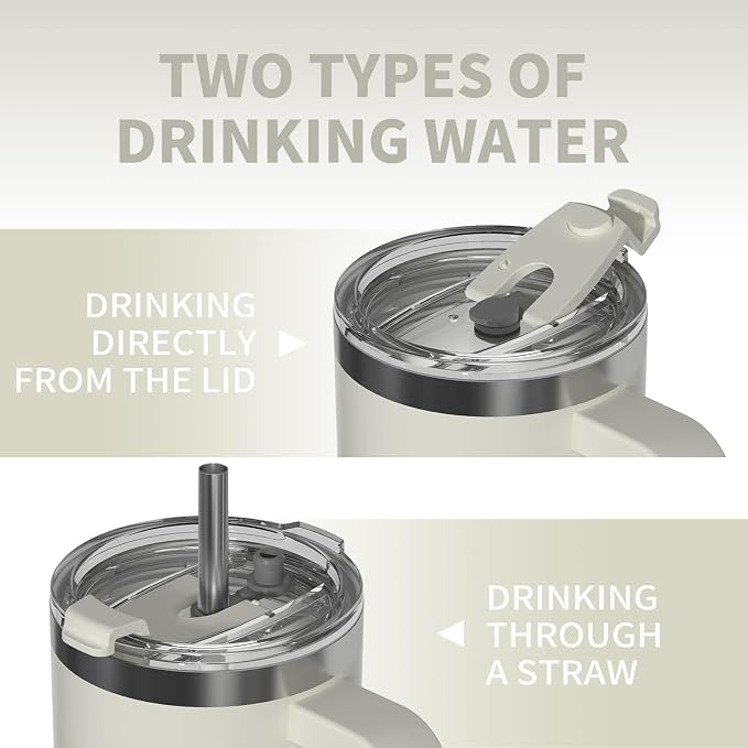 20 oz Tumbler with Handle, Tumbler with Lid and Straw, Double Wall Insulated - Image 4