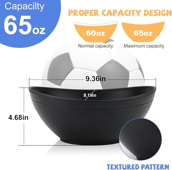 Big Wheat Straw Bowls, Large Salad Bowls Set of 2, Dishwasher and Microware - Image 2