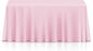 Lann's Linens 90 x 132 Inch Rectangular Tablecloth, Washable Polyester Fabric Table Cloth for Dining Tables, Parties, Restaurants, Weddings - Pink