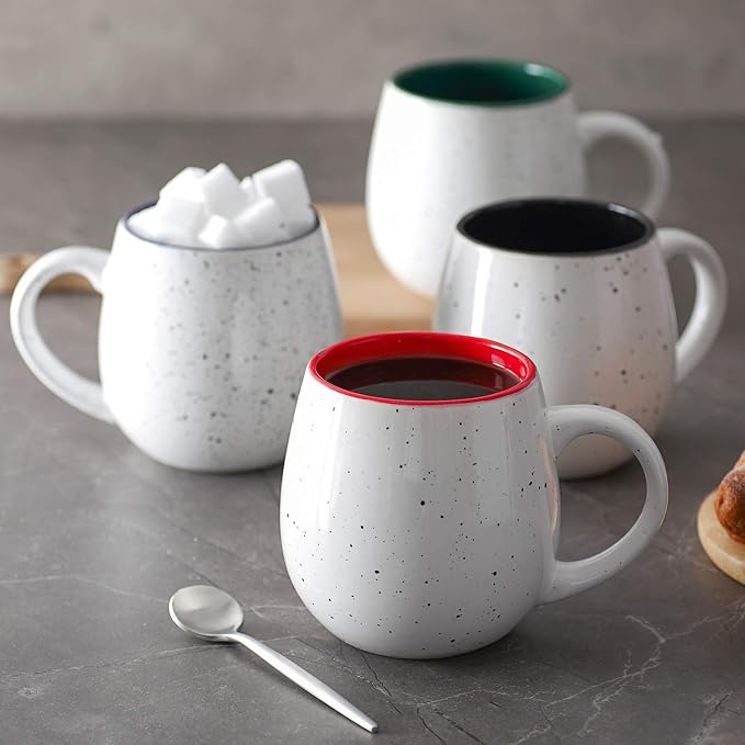 LIFVER 20 Ounces Coffee Mugs Set of 4, Large Ceramic Coffee Mugs - Image 7