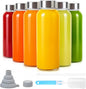 Sursip 10 oz Glass Juice Bottles, 6 Pack, Leakproof Stainless Lids | Reusable by Sursip%C2%AE