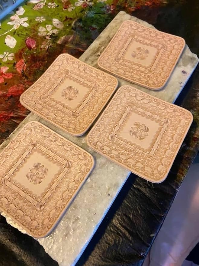 Leather Coasters 4"- 4 or 25 Packs Unfinished - Image 4