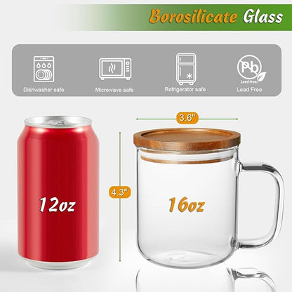 DRASTAR Glass Coffee Mugs, Coffee Mug - Image 2