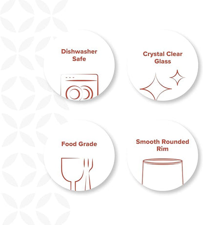 GLING [9.4 oz. - Set of 8 Stemless Champagne Glasses, Flute Crystal Glass Cups, Cocktail Glass Set - Great for Parties, Weddings and All Occasions