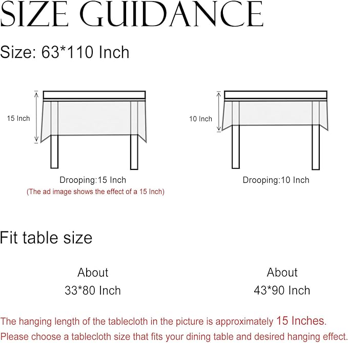 ISAENNE Designer Grayish Green Linen Extra Long Tablecloth Rectangle,Floral Stain Resistant Table Cloth,Fall Vintage Decor Tablecloths for Dining Thanksgiving Kitchen,63"*110"-Andrew A