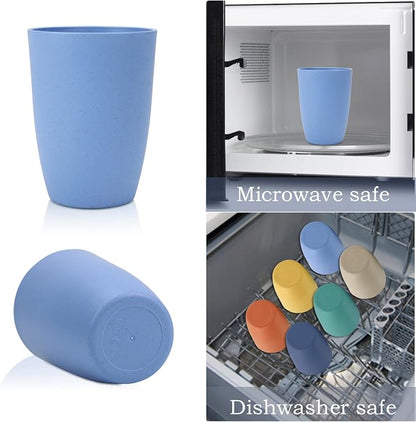 Homienly Plastic Cups Alternative, Unbreakable 20 OZ Wheat Straw Cups-Set of 8 - Image 8