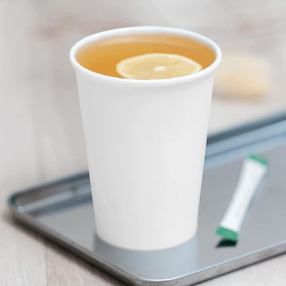 Karat 12 oz Paper Coffee Cup White Disposable Cup - Image 6