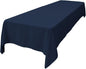 LA Linen Polyester Poplin Washable Rectangular Tablecloth, Stain and Wrinkle Resistant Table Cover 60x108, Fabric Table Cloth for Dinning, Kitchen, Party Navy Blue