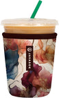 Sok It JavaSok Iced Coffee & Cold Soda Insulated Neoprene Cup Sleeve (Watercolor Whisper, Small: 16-20oz)