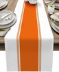 Orange Stripes Table Runners 16x72 inches Long, Cotton Linen Table Runner by Futuregrace