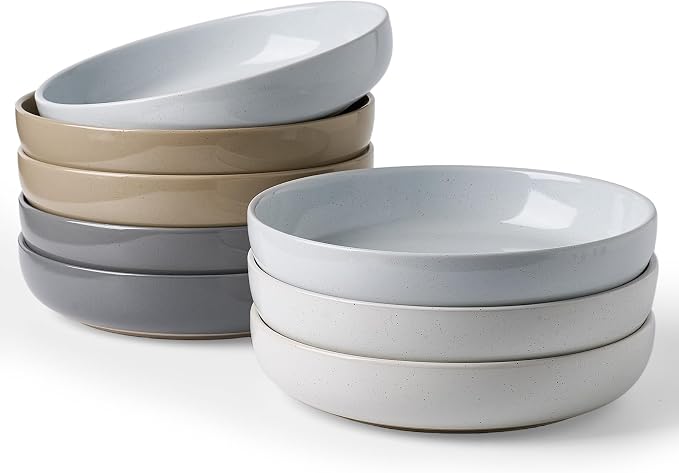famiware Milkyway 33 oz Pasta Bowls Set of 8, Dishwasher & Microwave Safe by Famiware