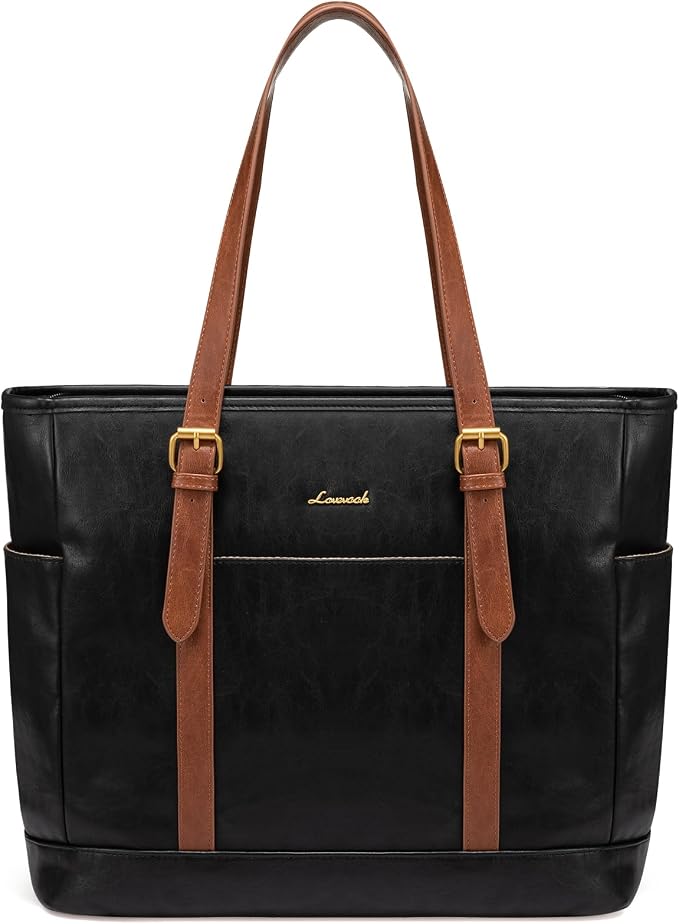LOVEVOOK Laptop Tote Bag for Women, Leather Work Computer Briefcase Bag | Large by LOVEVOOK