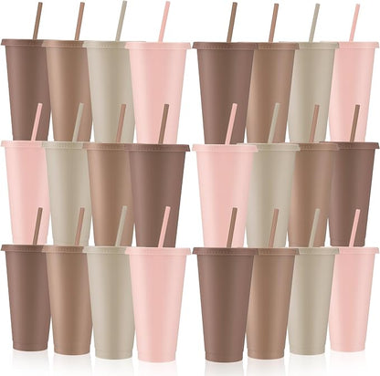 Skylety 24 Pcs Boho Plastic Cups by Skylety