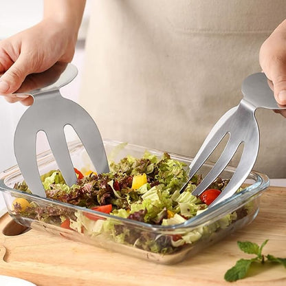 ARFUKA Salad Servers Stainless Steel Salad Hands Serving Hands Salad Forks - Image 3