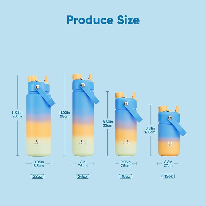 Kids Insulated Water Bottle - 12oz Stainless Steel Water Bottle with Dual Spouts - Image 6