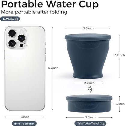 TakeToday Collapsible Cup 8 oz, Foldable - Image 6