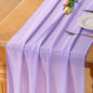 Lilac Chiffon Table Runner Summer Boho Wedding Birthday Party Decor | 14ft by Socomi