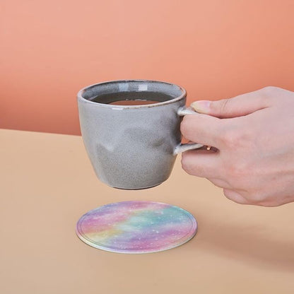 Colorful Rainbow Leather Coasters Set of 6 - Image 8