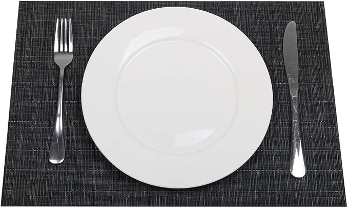 SHACOS Placemats Set of 8 Woven Vinyl Place Mats - Image 3