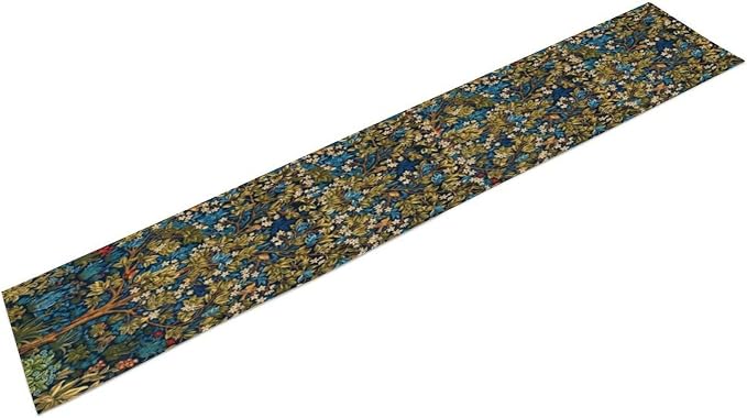 William Morris Floral Table Runner, Vintage Tree of Life Flowers Table Runner - Image 5