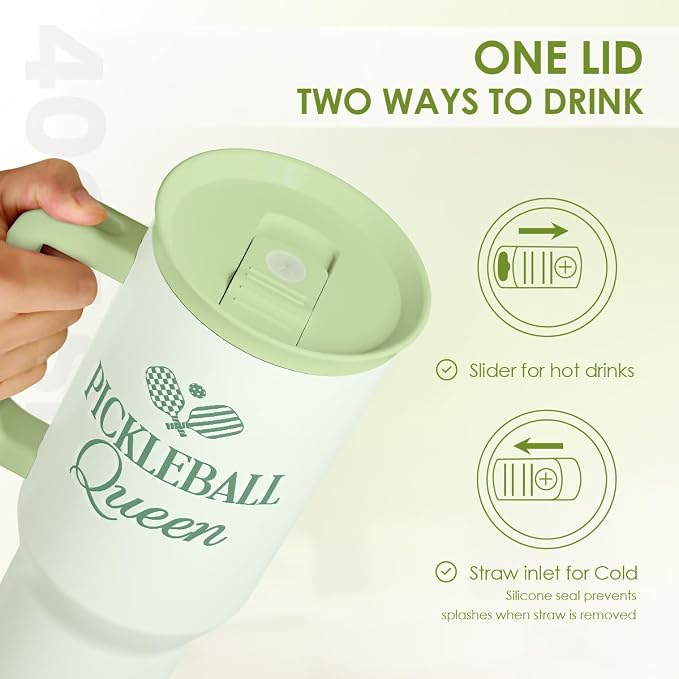 SANDJEST Pickleball 40oz Tumbler - Image 4