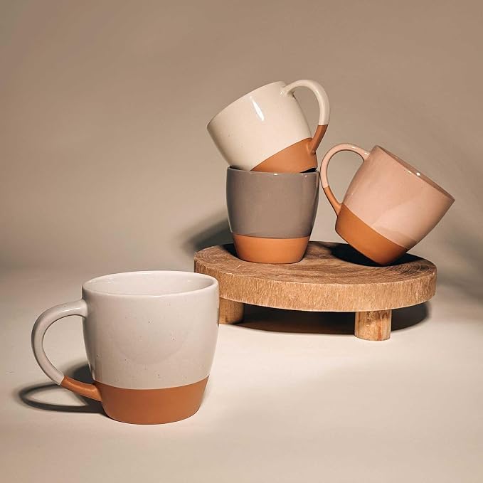 Mora Ceramic Large Latte Mug Set of 4, 16oz - Image 5