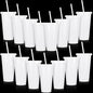 Bokon 15 Sets Tumbler with Straw and Lid Bulk 24 oz Reusable Plastic Cups to Go by Bokon
