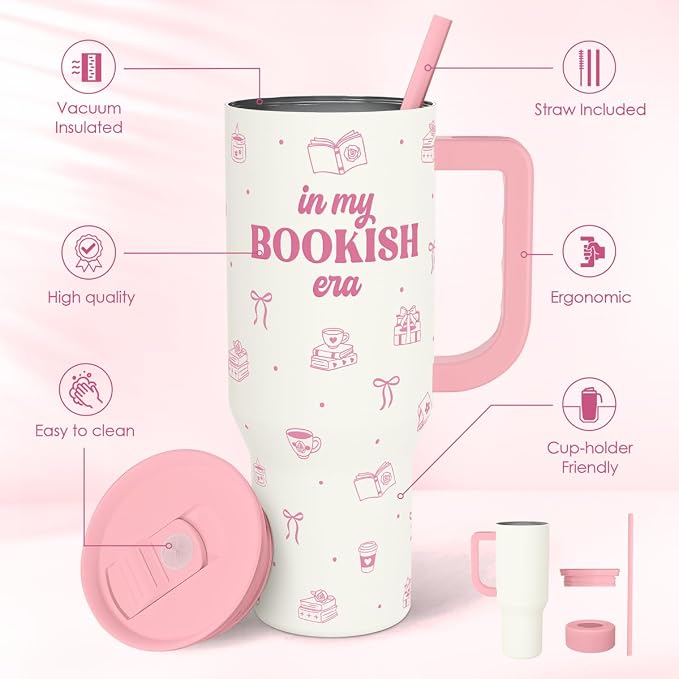 SANDJEST Book Lovers 40oz Tumbler - Image 2