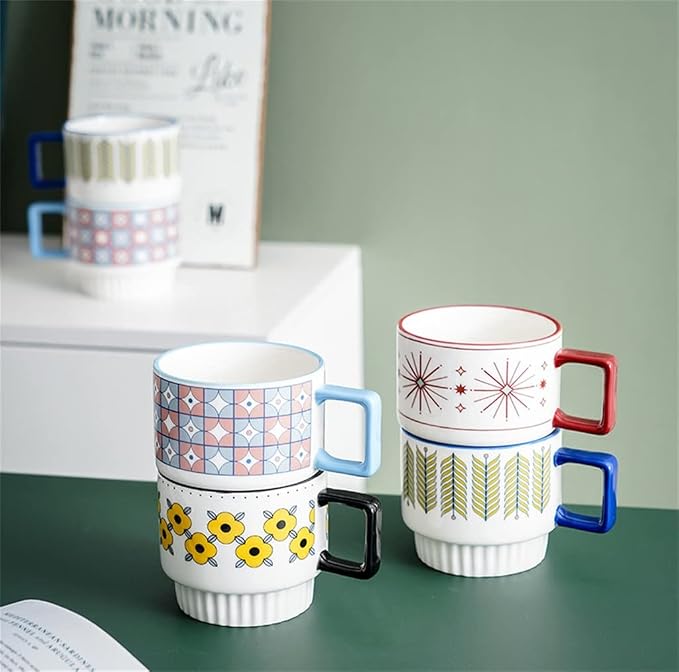 Nordic Style Ceramic Stacking Cups - Image 5