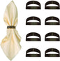 8 Pcs Black Napkin Rings-Stainless Steel Napkin Rings | Metal Napkin Ring by Unknown